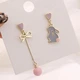 Серьги асимметричные длинные Анна Ясеницька "Beauti Rabbit", разноцветный, 4,5 и 3 см - изображение 3