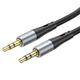 Кабель НОСО UPA22 3.5 mm - 3.5 mm Silicone AUX adapter 1 метр чорний 6931474769459 - зображення 2