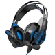 Наушники проводные игровые HOCO W102 gaming Cool tour подсветка LED черно синие - изображение 1