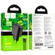 Зарядне мережеве Hoco CS23A 1USB/1USB-C PD/QC 30W швидка зарядка для телефону/смартфону для iOS пристроїв iPhone/iPad/iPod + кабель Type-C - Lightning Чорний - зображення 2