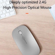 Миша Wireless WiWU WM101 Wimic Lite Бездротова комп'ютерна (тихий клік) для ПК/ноутбука Bluetooth 3.0/USB 2.4G з чутливістю 600/800/1200DPI Сріблястий - зображення 4