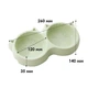 Миска для кошек Taotaopets Cat 123307 Green двойная пластиковая - изображение 4