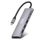 Док-станция XON SmartHub 9 в 1 (HDMI, 3.5 Audio, SD/TF, 2xType-C, 3xUSB3.0) Серый (UHCHP095300G 5245) - изображение 1