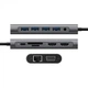 Док-станция XON SmartHub 12 в 1 (Ethernet, VGA, 2xHDMI, 3.5 Audio, SD/TF, Type-C, 4xUSB3.1) Серый (UHCHP125300G 5283) - изображение 3