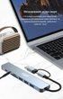 Док-станция XON SmartHub 9 в 1 (Ethernet, SD/TF, 2xUSB2.0, 2xUSB3.0, Type-C, 3.5 Audio) Серый (UHCHP093322G 5238) - изображение 5
