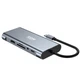 Док-станция XON SmartHub 11 в 1 (Ethernet, VGA, HDMI, 3.5 Audio, SD/TF, Type-C, 2xUSB3.0, 2xUSB2.0) Серый (UHCHP113322G 5269) - изображение 3