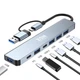 Док-станция XON SmartHub 7 в 1 (2xType-C, USB3.0, 4xUSB2.0) Серый (UHUHP071342G 5184) - изображение 2