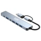 Док-станция XON SmartHub 7 в 1 (2xType-C, USB3.0, 4xUSB2.0) Серый (UHUHP071342G 5184) - изображение 3