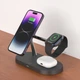Док-станціяTech-Protect A12 3in1 MagSafe Magnetic Wireless Charger Black - зображення 4