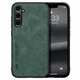 Кожаный чехол - накладка X&E для Samsung Galaxy M55 с металлической вставкой green - изображение 2