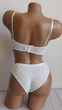 Комплект нижнего белья в рубчик бюстгальтер топ и трусики New Style One Size S/М белый (2-225) - изображение 3