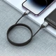 Зарядний кабель швидкого заряджання USB-A/USB-C to Lightning 27W hoco. U128 Transform 2 in 1 USB/Type-C to iPhone сердечник із чистої міді Black - зображення 7