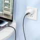 Зарядний кабель швидкого заряджання USB-A/USB-C to Lightning 27W hoco. U128 Transform 2 in 1 USB/Type-C to iPhone сердечник із чистої міді Black - зображення 8