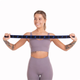Фитнес резинка для тренировок 8 петель, лента для фитнеса с петлями Queenfit 86,5 х 4 см, эспандер ленточный, черно-голубая - изображение 8