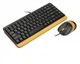 Комплект клавиатура+мышка A4Tech F1110 (Bumblebee) Fstyler, проводной, USB, черно-желтый - изображение 3