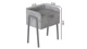 Тумба модульная Ferrum-decor Бетти 540x450x320 металл Серый ДСП Бетон 16 мм (BET0021) - изображение 2