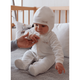 Велюровая шапка для новорожденных Magbaby Tim 6-9 мес Молочный 42-46 (102828) - изображение 4