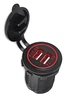Автомобильный врезной адаптер SF-50-2 12v 24v 2 USB 2.1+1A (красная подсветка) - изображение 7