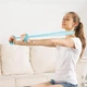 Эластичная лента AOLIKES LD-3605 Turquoise 150см для йоги и пилатеса фитнеса и силовых тренировок - изображение 2