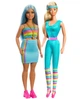 Лялька Барбі Модниця у райдужному топі з довгим блакитним волоссям Barbie Fashionistas 65th Anniversary Rainbow Top 218 (HRH16) - зображення 7