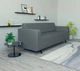 Диван офисный Tobi Sho Арне с подлокотниками 1880х700х740 мм, кожзам Dark Grey/2233 - изображение 2