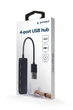 Хаб на 4 порти USB 2.0 Gembird UHB-U2P4-06, пластик, чорний - зображення 3