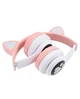 Наушники беспроводные Cat Ear VZV-23M Bluetooth с RGB подсветкой и кошачьими ушками Розовые - изображение 3