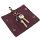 Ключница кожаная с карабином HandyCover HC0055 бордовая - изображение 2