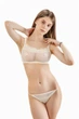 Комплект жіночий топ та стрінги з сіточки в горошок Felisiya Lingerie Айворі 2002+204-004г M - зображення 2