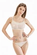 Комплект жіночий топ та стрінги з сіточки в горошок Felisiya Lingerie Айворі 2002+204-004г M - зображення 3