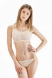 Комплект жіночий топ та стрінги з сіточки в горошок Felisiya Lingerie Айворі 2002+204-004г M - зображення 6
