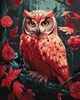 Картина по номерам 40×50 см Красочная совушка с красками металлик extra. Идейка КНО6579 - изображение 1