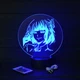 Акриловый светильник "Акико Ёсано", 3D LED ночник "Великий из Бродячих Псов" (16 цветов свечения) под заказ (НЧ0023) - изображение 1