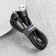 USB кабель Type-C роз'єм BASEUS Cafule Series (3m, 2A, 480 Mbps). Black - зображення 6