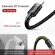USB кабель Type-C разъем BASEUS Cafule Series (0.5m, 3A, 480 Mbps). Black - изображение 9