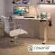 Комп'ютерний стіл з електрорегулюванням висоти Casaria 73x110x60см, білий - изображение 2