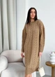 Платье Art Knit с узором жен. Оливия OVERSIZE карамель - изображение 1