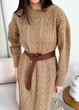 Платье Art Knit с узором жен. Оливия OVERSIZE карамель - изображение 4