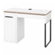 Письмовий стіл IKEA Мікке, білий, антрацит, 105x50 см, 104.898.39 - зображення 3