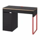 Письмовий стіл IKEA МІККЕ, антрацит, червоний, 105x50 см, 804.898.50 - зображення 3