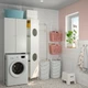 Шкаф для стиральн машины IKEA НЮШЁН белый, 65x190 см 104.964.77 - изображение 7