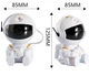 Проектор звездного неба ночник лазерный с пультом Astro Star Mini - White Космонавт (51901CS508) - изображение 7