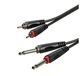 Готовий аудіо кабель 2xJack 6,3 mono - 2xRCA Roxtone SAC-C150-L2 2м - зображення 1