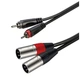 Готовый аудио кабель 2xRCA — 2xXLR Male Roxtone RAC-C190-L1 1м - изображение 1
