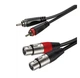 Готовый аудио кабель 2xRCA — 2xXLR Female Roxtone RAC-C170-L2 2м - изображение 1