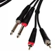 Готовый аудио кабель 2xJack 6,3 mono — 2xRCA Roxtone RACC150L1 1м - изображение 3