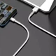 Кабель 2 м. USB to Type-C black, Cafule Metal Data Cable 66W Baseus White для зарядки та передачі даних (CAKF000202) - зображення 4