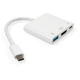 Концентратор Vinga Type-C to HDMI+USB3.0+Type-C PD (VCPATC2HDMIUSBPDWH) - зображення 1