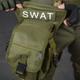 Поясна Сумка Swat на ногу Cordura 1000D з 5-ма кишенями олива розмір 28 x 13 х 12 см - зображення 5