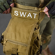 Поясна Сумка Swat на ногу Cordura 1000D з 5-ма кишенями койот розмір 28 x 13 х 12 см - зображення 4